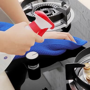 Homaxy 100% Cotton Waffle Weave Kitchen Dish Towels, Ultra Soft Absorbent Quick Drying Cleaning Towel, 13 x 28 Inches, 8-Pack, Blueberry - Image 5