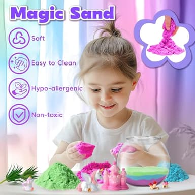 VigorFun Unicorn Terrarium Kit for Kids - Creative LED Night Light Gifts for Girls Birthday Age 3+, DIY Arts & Crafts Light Up Kit, Unicorn Toys for Kids 4 5 6 7 8 9 10 Year Old - Image 3