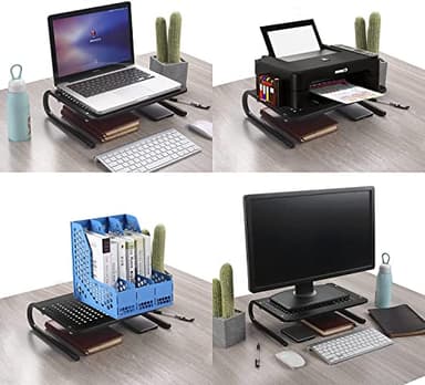 suptek Monitor Stand Riser for Computer,Laptop,Printer, Notebook and All Flat Screen Display with Vented Metal Platform and 4 Inches Height Underneath Storage (MST004) - Image 6