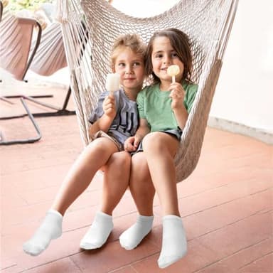 ZERULETS Kids Socks, 20 Pairs Low Cut Ankle Socks Short Athletic Socks for Boys Girls Toddler 1-13 Years（Black,White,Grey，4-7 Years） - Image 6