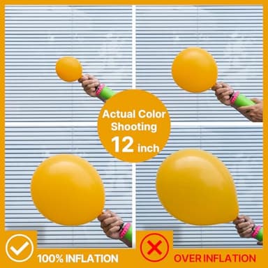 PartyWoo Mustard Yellow Balloons 101 pcs 12 Inch Fall Color Yellow Latex Helium Balloons for Graduation Thanksgiving Baby Shower Little Cutie Birthday Party Decorations Yellow-F57 - Image 3