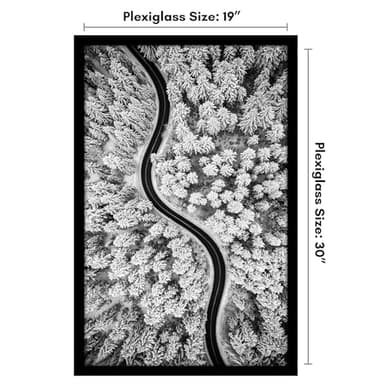 Americanflat 19x30 Picture Frame with Polished Plexiglass - Black Picture Frame - Wide Photo Frames Made of Engineered Wood for Vertical or Horizontal Wall Display - Epic Collection - Black - Image 3