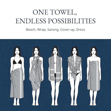 LANE LINEN Beach Towels for Women - 2 Pack Large Beach Towels Oversized, Pre-Washed, Sand Free Towel, Quick Dry, Lightweight and Soft Bath Towel, 39"x71" - Old Glory Teal - Image 7