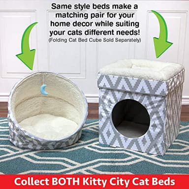 Kitty City Indoor Cat Cube Furniture, White Cube - Image 7