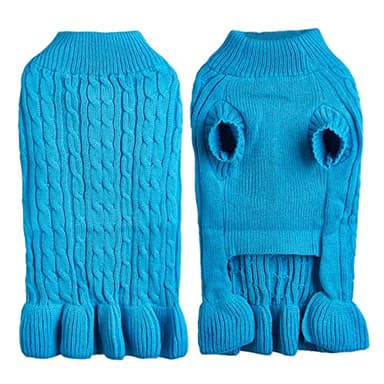 Dog Sweaters for Small Dogs Cute Pet Turtleneck Sweaters Puppy Knitted Sweater Dress Girl Boys Chihuahua Warm Winter Coat Clothes Doggie Outfits Apparel for Yorkie Christmas - Image 2