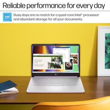 HP 14" Laptop 2025 Business Student Slim Computer, Lifetime MS Office, Copilot AI, Quad-Core Intel CPU, 16GB RAM, 628GB Storage (128GB UFS+500GB Ext), MarxsolAccessory, Wi-Fi 6, Win 11 Pro, Lavender - Image 7