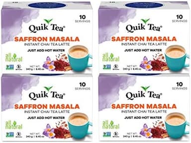 QuikTea Tea Latte Saffron Masala Chai, 33.8 Oz - Image 3