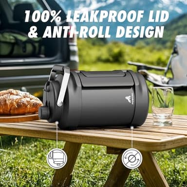 1 Gallon Insulated Water Bottle for Travel: 2-in-1 Straw Spout Lid, Dual Handle, Leakproof, Keep Cold 48H, 128oz Stainless Steel Water Jug for Gym, Biking, Road Trip, Work, Home, Picnic (Midnight) - Image 3