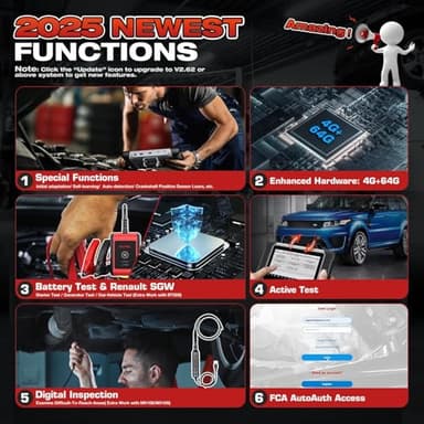 Autel Scanner MaxiCOM MK808BT PRO, 2025 Bidirectional Diagnostic Scan Tool as MK900BT, 2.0 BT Ver. of MK808S MX808S MX900 MK900, 3000+ Active Tests, 28+ Reset, Injector Coding, All Systems, FCA, OS 11 - Image 8