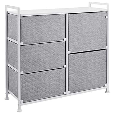 Amazon Basics Closet Organizer Drawers with 5-Fabric Storage Units, White - Image 5