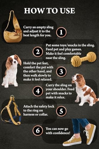 Noah & Paw Dog Sling Carrier for Small Dogs 5-18lb, Dog Sling for Small Dogs and Cats, Dog Carrier with Adjustable Padded Strap, Vegan Leather Lined with Fur, 3X Safety Features, Machine Washable - Image 6