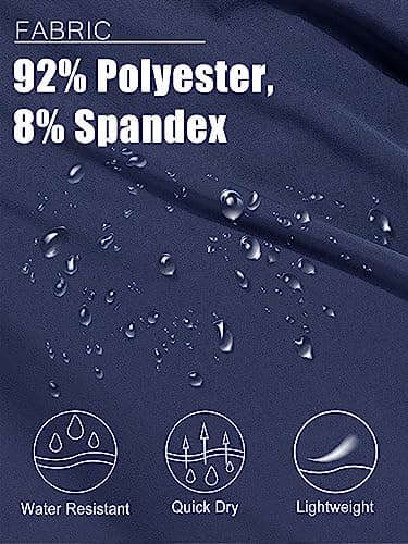 MAGCOMSEN Womens Hiking Shorts Quick Dry 8 Inch Inseam Lightweight Golf with Pockets Jogging Navy Blue 2XL - Image 6