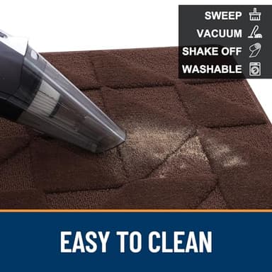 OLANLY Door Mats Indoor, Non-Slip, Absorbent, Dirt Resist, Entrance Washable Mat, Low-Profile Inside Entry Doormat for Entryway (59x36 inches, Dark Brown) - Image 5