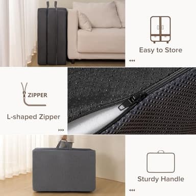Vamcheer Tri Folding Mattress Queen Size - 6 Inch Foldable Mattress for Travel/RV/Camping/Guest Room/Yoga, Tri-fold Memory Foam Cushion with Washable Cover,78"x58"x6" - Image 4