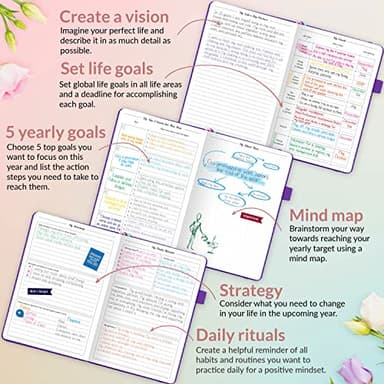 GoGirl Planner and Organizer for Women – A5 Size Weekly Planner, Goals Journal & Agenda to Improve Time Management, Productivity & Live Happier. Undated – Start Anytime, Lasts 1 Year – Purple - Image 5