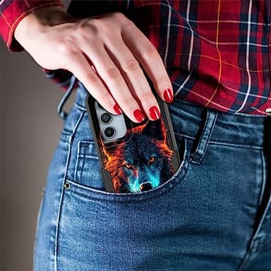 Vobber for Galaxy A54 5G Case,Heavy Duty Dual Layer Hybrid Hard PC Soft Rubber Shockproof Protective Rugged Bumper Case for Samsung Galaxy A54 5G 6.4",Colorful Space Wolf - Image 4