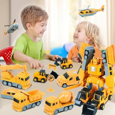 FUYLE Magnetic Transform Engineering Car Assembled Toys with Storage Box, Transforming Robot Toy Construction Vehicle Toy Gift for Kids Age 3-5 4-8, Outdoor Toddler Activities Toys (35 Pcs) - Image 8