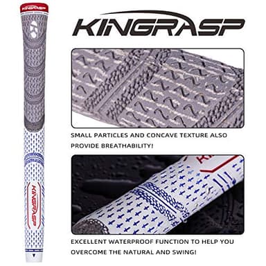 KINGRASP Premium Rubber Golf Grips 13 Pack, Anti-Slip，Super Stability,Cord Rubber, Golf Club Grips,Standard/Mid Size/Oversize, 13 Grips with All Kits - Image 4