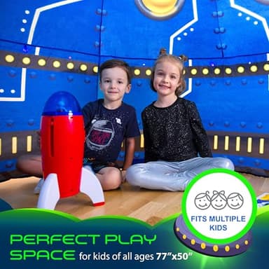 W&O Glowing UFO Aerodome with LED Lights & UFO Sound Button – Glows in The Dark, Offering an Extraordinary Space Adventure for Kids Ages 3-12 (Fan Not Included) - Image 5