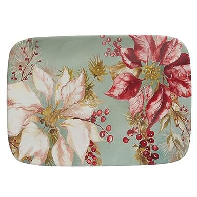 Certified International Winters Joy Rectangular Platter 14" x 10" - Image 1