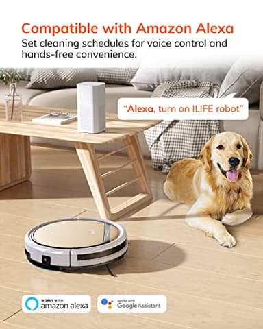 ILIFE V5s Plus Robot Vacuum and Mop Combo with Wi-Fi/App/Alexa, Automatic Self-Charging Robotic Vacuum Cleaner, Slim and Quiet, Cleans Hard Floors Carpets and Pet Hair (V5s Pro Upgrade Version) - Image 7