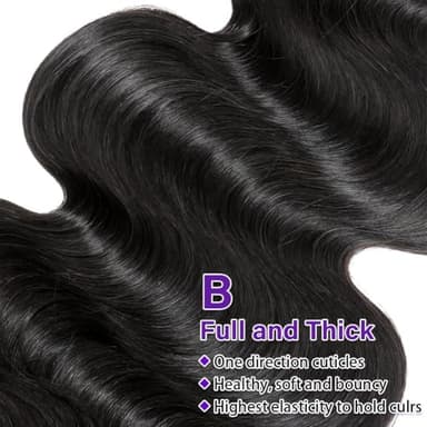 Olsmkis Brazilian Human Hair Bundles 18 20 22 Inch Body Wave 3 Bundles Human Hair 300gm 12A 100% Unprocessed Brazilian Virgin Bundle for Women - Image 3