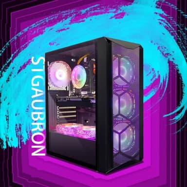 STGAubron Gaming PC Computer Desktop, Intel Core i7 8th Gen up to 4.1GHz, GeForce RTX 3050 6G, 16G DDR4, 1T SSD, WiFi 6, BT 5.2, RGB Fan x6, Windows 11 Home - Image 2