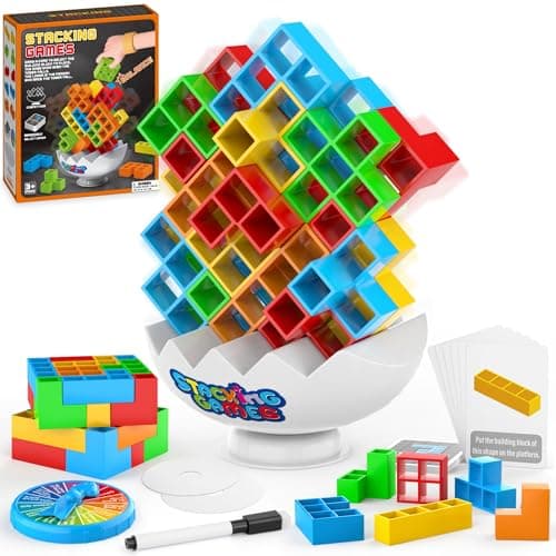 iuuoi 70Pcs Tetra Board Game for Kids & Adults 4-8 8-12, Team Building Blocks Stacking Game, Stacking Balance Toy for Family Friend, 2 Players+ Family Games - Image 1