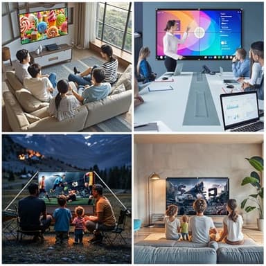 Portable 100 Inch Foldable Projection Screen: Thick Material Washable Projector Screen 16:9 Foldable Anti-Crease Projector Movies Screen for Outdoor Indoor Support Double Sided Projection - Image 6