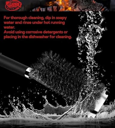 TNTOR Grill Brush with Scraper, 18" Adjustable Handle BBQ Grill Brush for Outdoor Grill, Extra Strong Grill Cleaner Accessories for Grill/Smoker/Gas/Charcoal Grill Cleaning-Gifts for Grill Wizard/Dad - Image 8