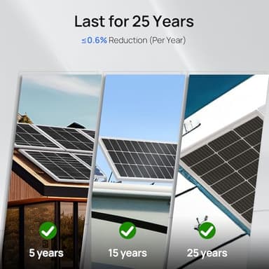 ECO-WORTHY 400W Solar Panels 4pcs 100 Watt 18V Monocrystalline Solar Panel Module for Off Grid PV Power for Home, Camping, Boat, Shed Farm, RV,12V Battery,2-Pack 2 * 100W - Image 7