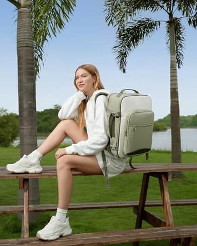 LOVEVOOK 40L Travel Backpack for Women & Men, Airline Approved Carry On Luggage with 3 Packing Cubes, TSA Overnight Bags, Waterproof Personal Item Bag, Weekender Essentials Backpacks fits 17" Laptop - Image 2