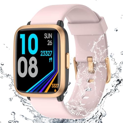 Fitness Tracker Watch with Heart Rate Monitor, Activity Tracker with Pedometer, Sleep Monitor, Calories & Step Counter, 5ATM Waterproof Smart Watch for Women Men Health Fitness Watch for Sports - Image 1