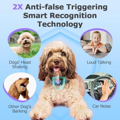 SLAYKAM Bark Collar for Small Medium Dogs, Humane No Shock Dog Bark Collar with 2 Vibrations Beep, Rechargeable Anti Barking Collar with 8 Adjustable Sensitivity, Smart Bark Collars for Dogs (Black) - Image 6