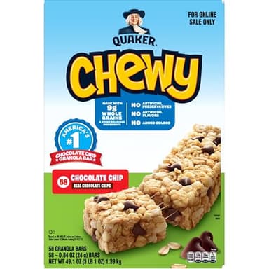 Quaker Chewy Granola Bars, Chocolate Chip, 58 Count - Packaging May Vary - Image 4