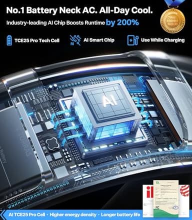 TORRAS 2025 COOLiFY 2S Neck Fan, 3 Model, 3-28H Extended Battery Life, Neck Fans that Blow Cold Air, Neck Air Conditioner, Cooling Neck Fan for Work,Hiking,Travel. Gifts for Dad Husband Father, Black - Image 2