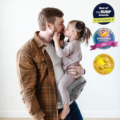 Tushbaby The Original Premium Quality Hip Seat Carrier – Safety-Certified Baby & Toddler Carrier with Secure Safety Buckles, No-Flimsy-Foam Design, Storage Pockets & Nursing Pillow. 0–3 yrs - Image 3