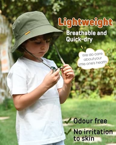 FURTALK Baby Sun Hat Toddler Boys Girls Bucket Hat for Kids 0-5 Years UPF 50+ Sun Protective Child Summer Beach Hats - Image 4