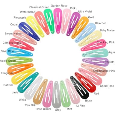 Babymatch Baby Barrettes Hair Clips: 1.2 inch (3cm) Small Mini Snap for Toddler Little Girls Kids 150pcs (30 colors) - Image 5