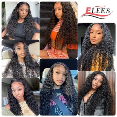 30 Inch Water Wave Lace Front Wigs Human Hair 200% Density 13x6 Water Curly HD Transparent Lace Frontal Wig For Black Women Glueless Wigs Human Hair Pre Plucked with Baby Hair - Image 6