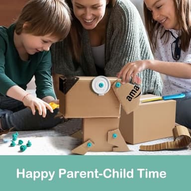 Kizzikids Cardboard Tools for Kids with Cutter &Tool Box, 149 PCS Cardboard Construction Kit for Family & Team Activities, Creative STEM Educational Toys Gift for Boys and Girls Aged 5+ - Image 7