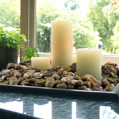 HappyFiller Decorative Natural Pebbles Polished Rocks Stones Mixed Color for Aquarium Gravel,Fish Turtle Tank,Outdoor Indoor Plants Top Dressing,Garden Landscaping,Home Vase Filler Decoration,2 LB - Image 2