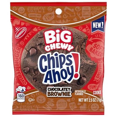 CHIPS AHOY! Cookie Variety Pack, Big Chewy, Big Chocolatey Brownie and Mini Original Chocolate Chip Cookies, 20 Snack Packs - Image 11