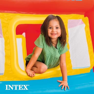 Intex Inflatable Jump-O-Lene Trampoline Bounce House with Crawl-Thru Door & Net - Indoor & Outdoor Backyard Blow-Up Bouncy Playhouse for Kids Ages 3-6 - Image 6