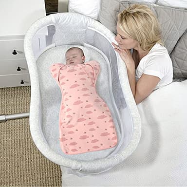 Knirose 3-Way Wearable Swaddle Blankets Sleep Sacks with Arms Up, Hands Up Sleeping Sack Easy Diaper Changing Sleeping Bag for Baby Boy Girl Newborns Transitions to Arms-Free Calms Startle Reflex - Image 7