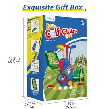 Liberry Toddler Golf Set for 2 3 4 5 Years Old Boys Girls, Upgraded Kids Golf Cart with Golf Cornhole Board & Putting Mat, Indoor and Outdoor Golf Toys Birthday Gift - Image 8
