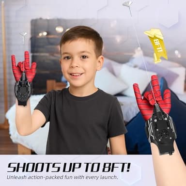 Web Shooter with Gloves - 8FT Spider Web Launcher for Kids, Spider Silk Slinger Wrist Toy - Image 2