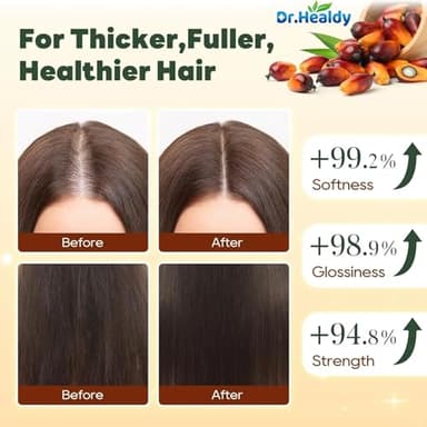 Dr. Healdy Batana Oil Shampoo and Conditioner Set - for Hair Growth,Thickening & Hydration,Sulfate Free - Fights Hair Loss & Clarifies Scalp -Root Activator Shampoo for Men (6.8 Fl Oz×2) - Image 4