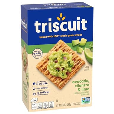 Triscuit Avocado, Cilantro & Lime Whole Grain Wheat Crackers, Lunch Snacks, Bulk Snack Crackers, 6 - 8.5 oz Boxes - Image 16