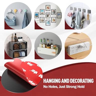 3M Double Sided Tape Heavy Duty, 20PCS VHB 5952 Adhesive Pads - 1 in & 2 in Squares and Dots, 1x2 in Rectangles, Strong Hold Mounting Tape for Crafts, Photos, Home & Office Use - Image 5